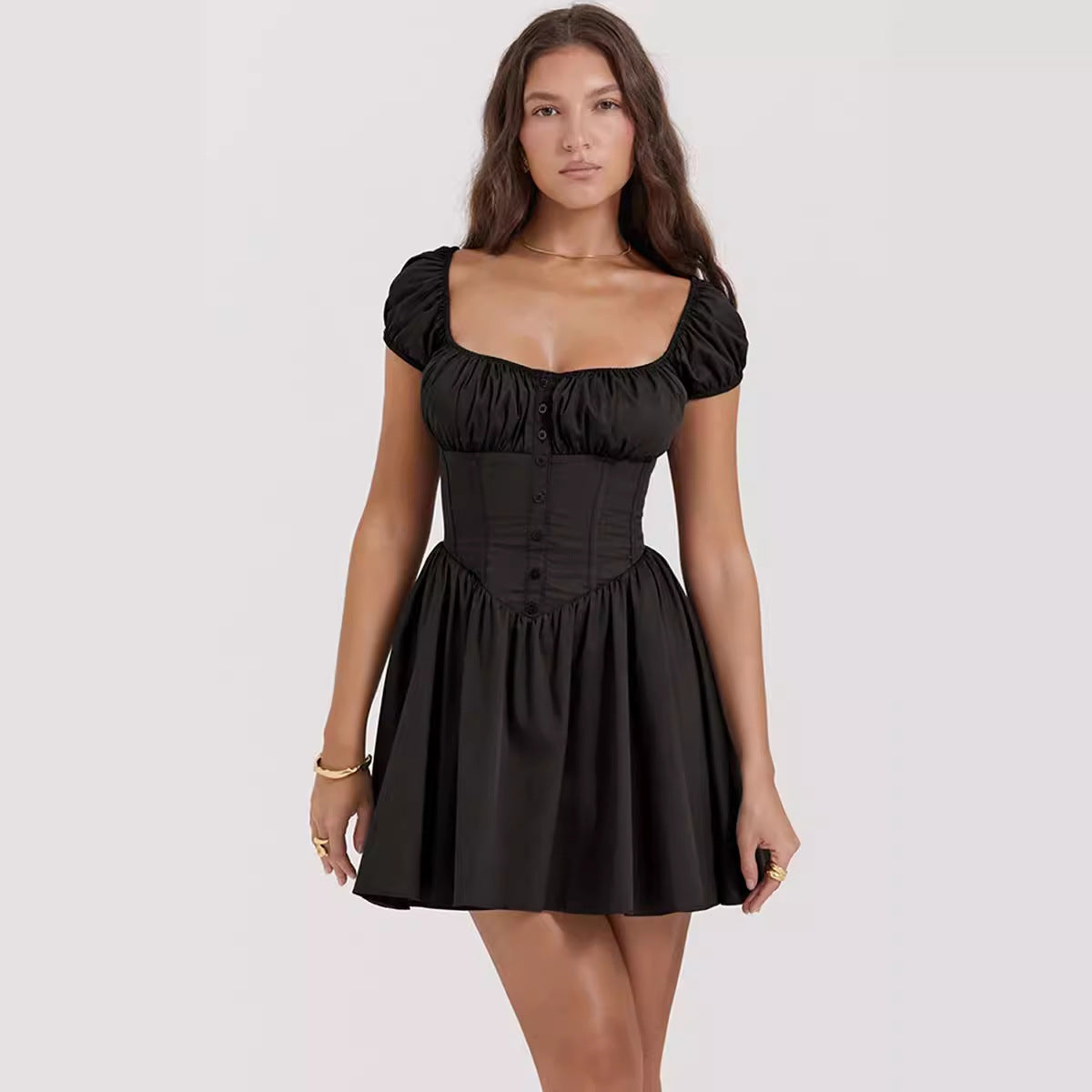 Women's Spicy Slim Fit Hot Small Puff Sleeve Skirts