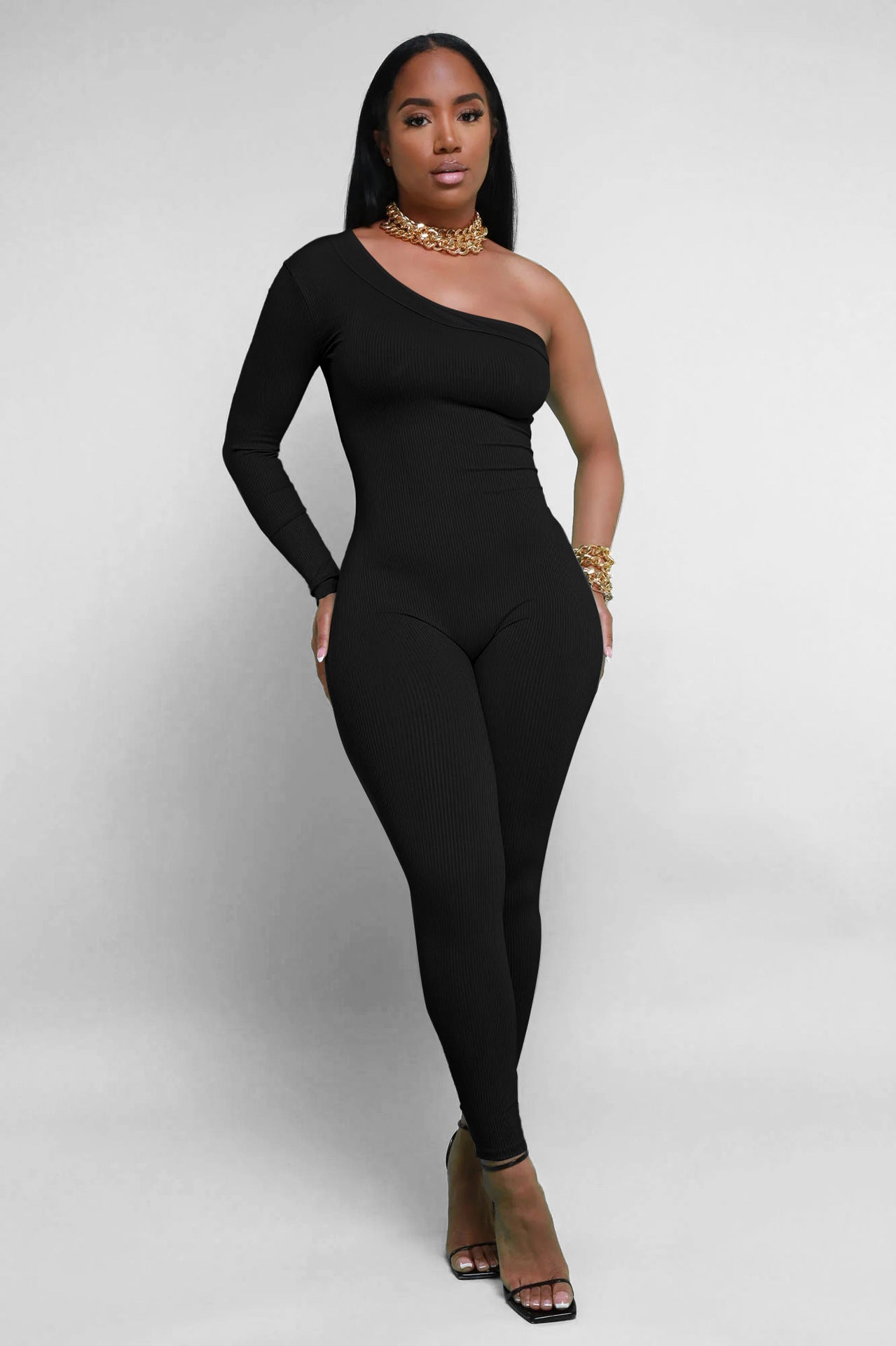 Women's Autumn Oblique Shoulder Comfortable Breathable For Jumpsuits