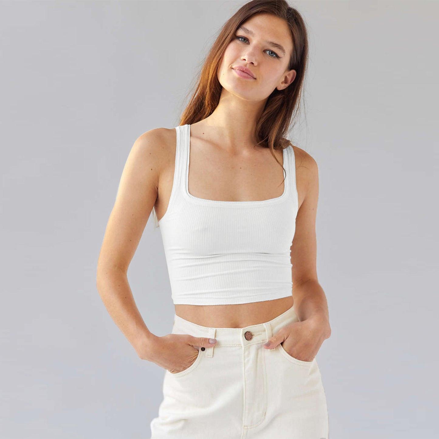 Women's Shirt Slim Fit Sling Basic Solid Vests