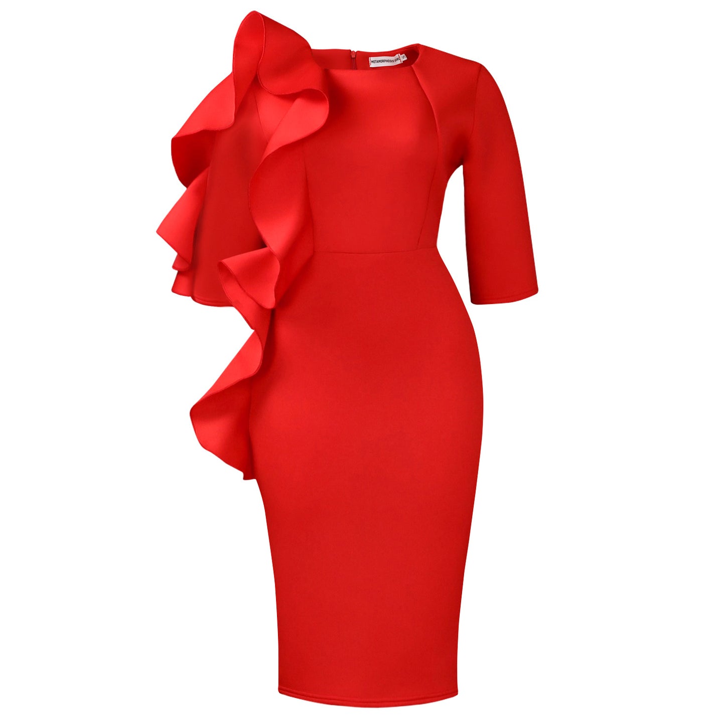 Women's Fashion Wear Round Neck Elegant Sleeves Dress