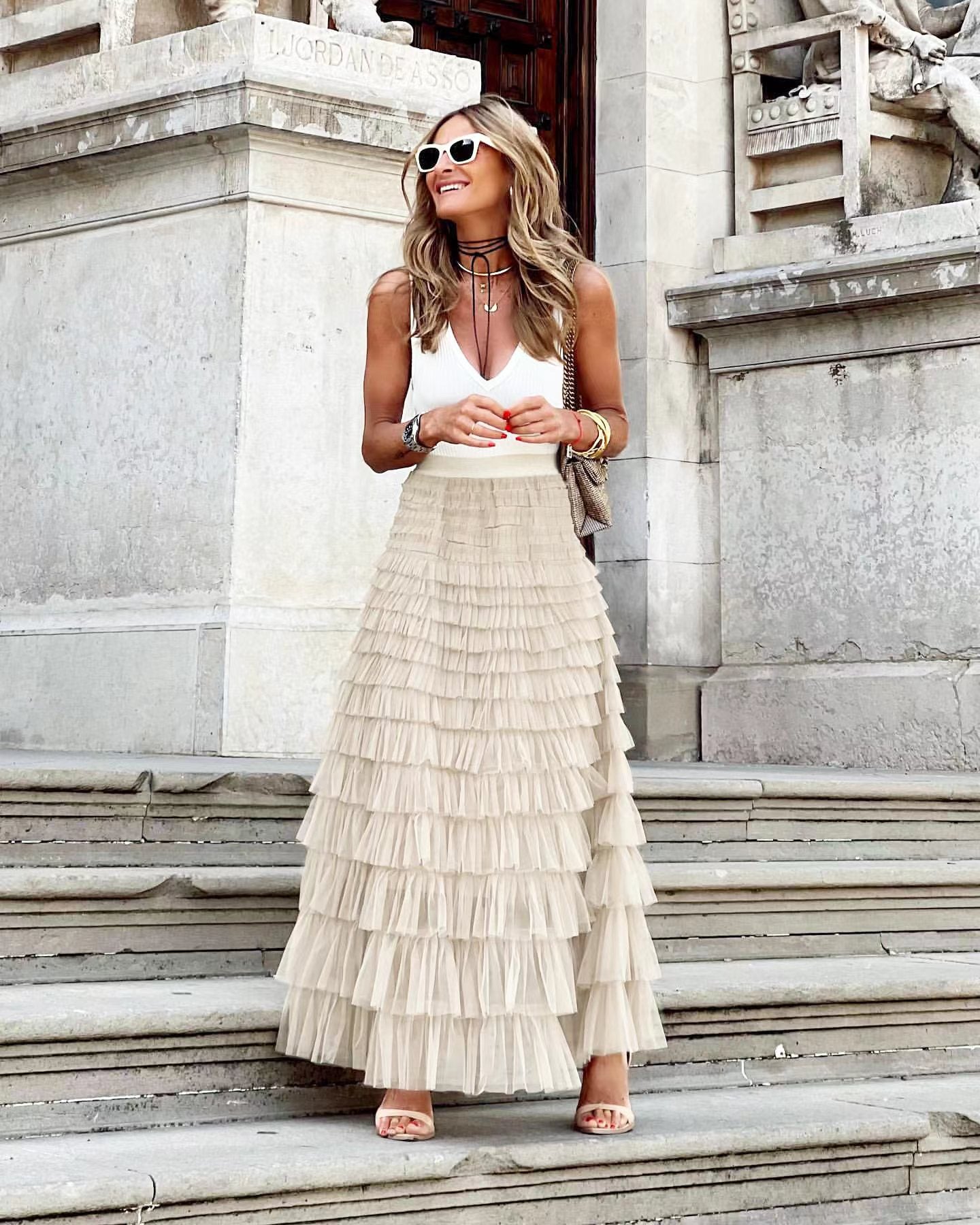 Women's Elegant Summer Fashion Mesh Tiered Skirts
