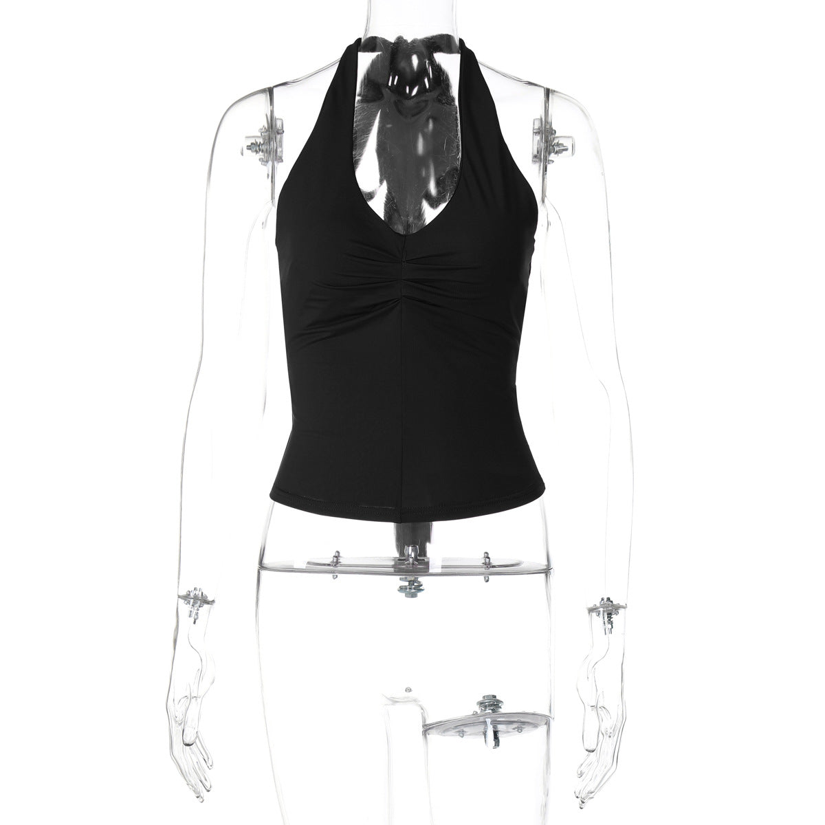 Women's Solid Color Halter Strap Slim Fit Tops