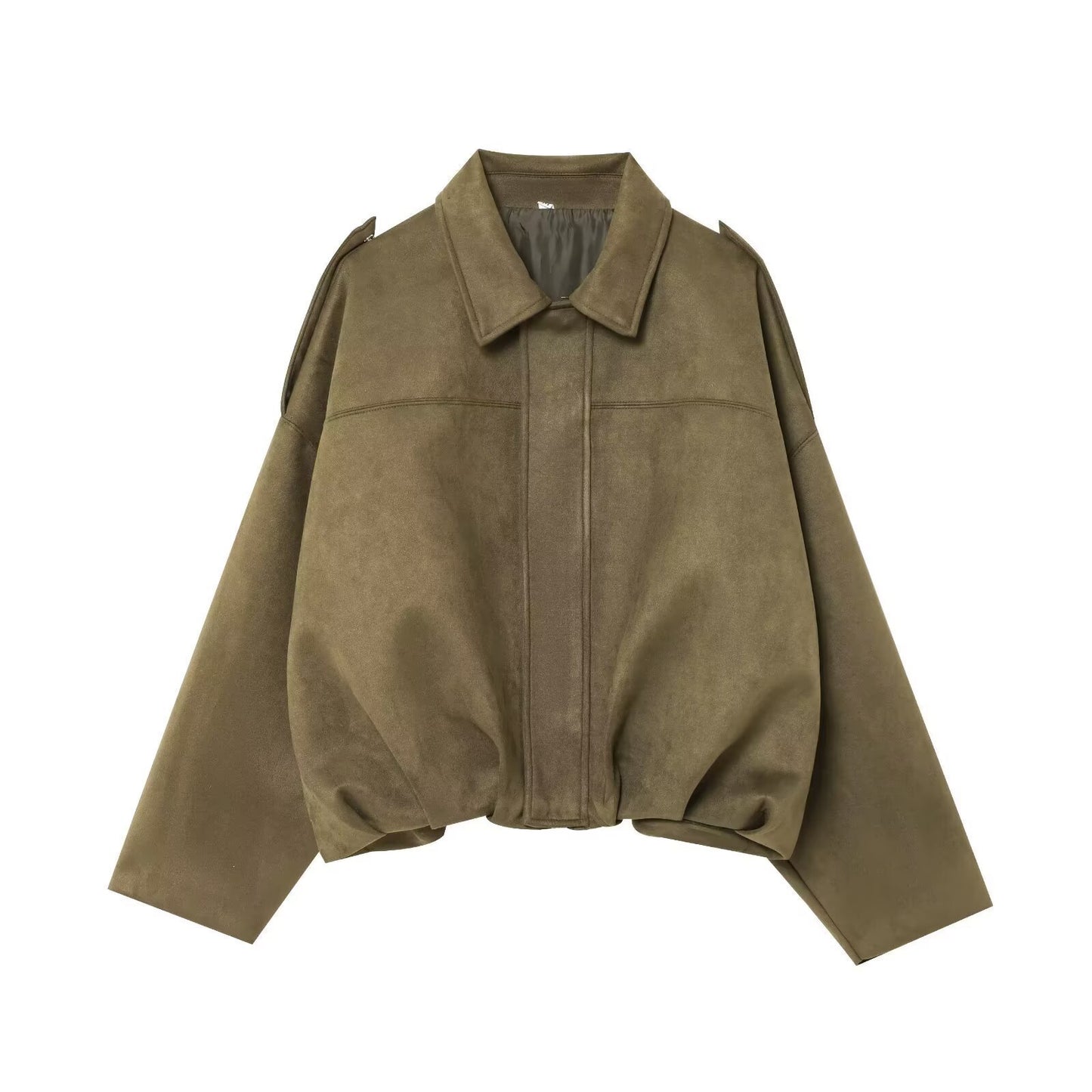 Women's Attractive Suede Texture Effect Bomber Jackets