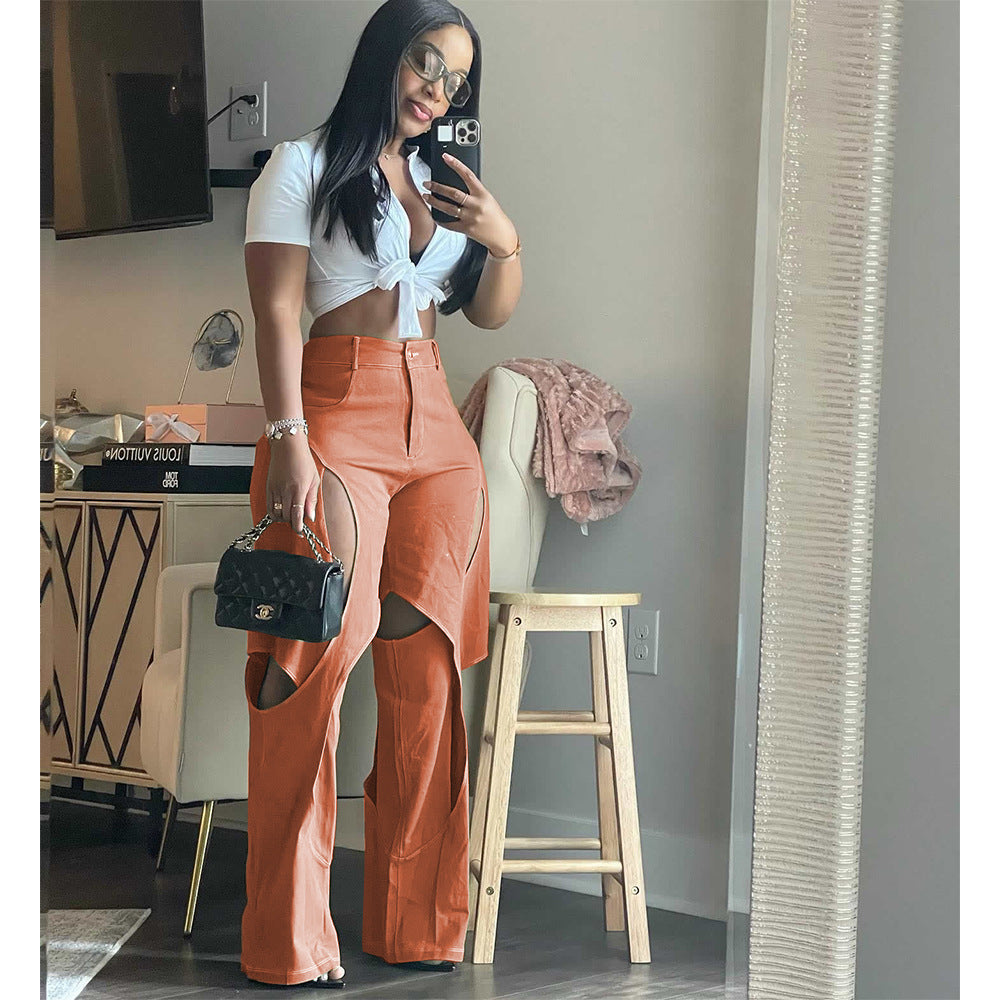 Cotton Linen Floral Casual High Quality Pants
