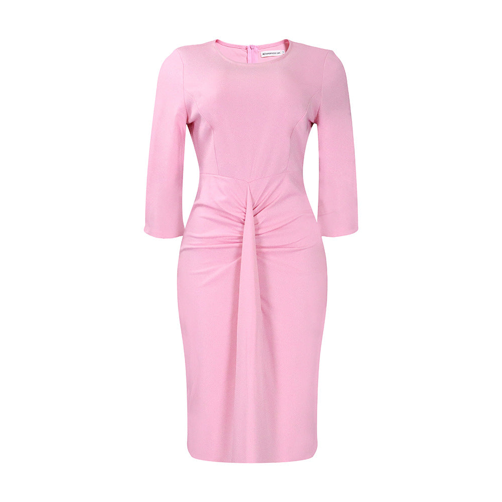 Sleeve Fashion Temperament Commute Sheath African Dress