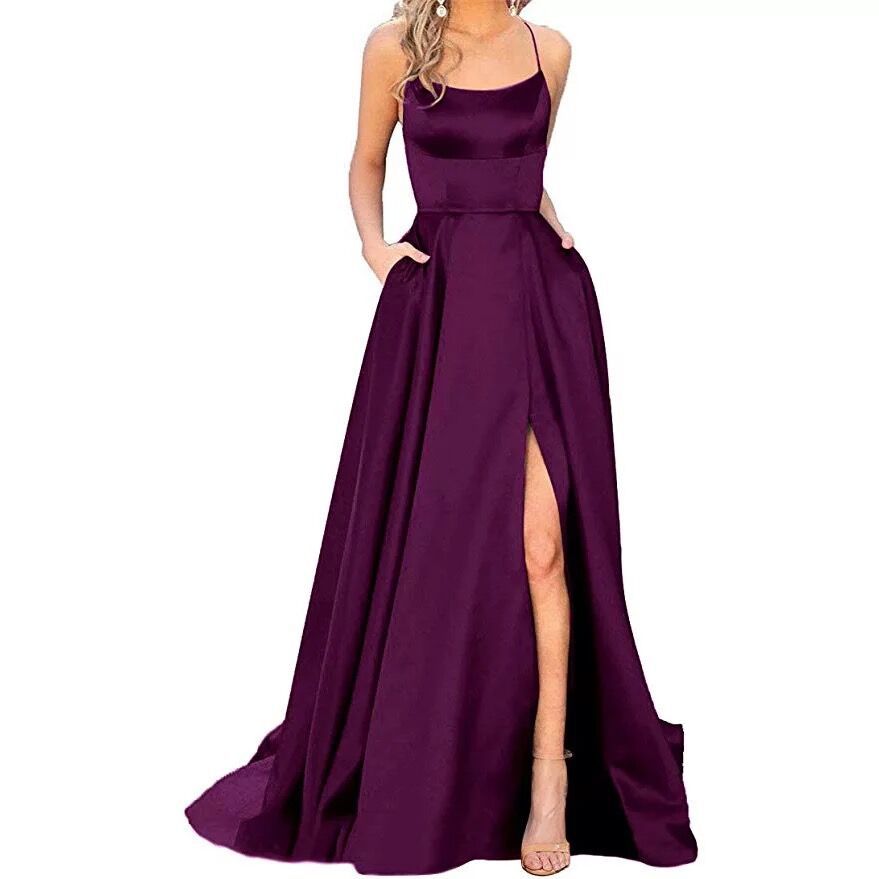 Bridesmaid Dress Long Slimming Shoulder Hollow Girlfriends Evening Dresses