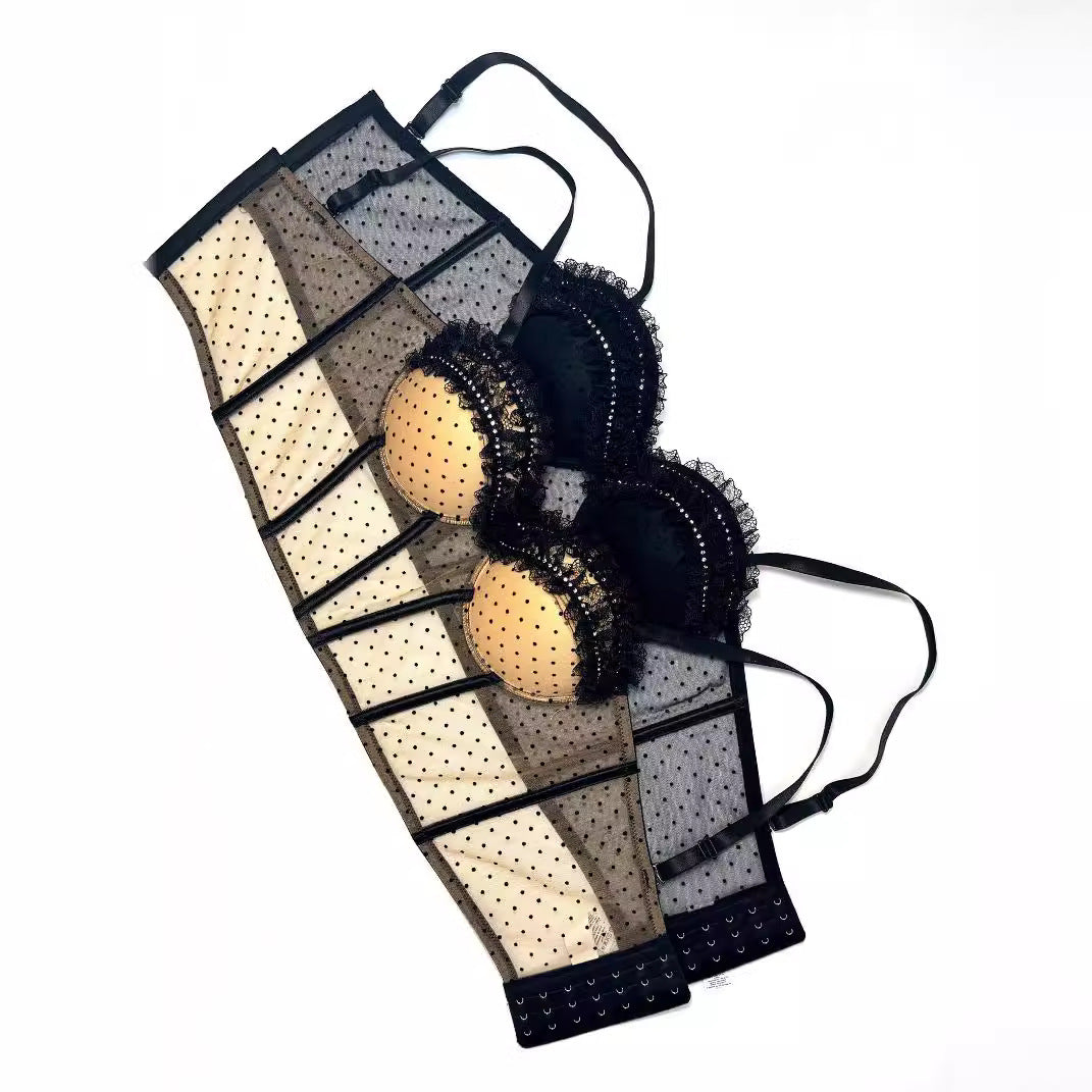 Sexy Lace Underwear Advanced Outerwear Fishbone Tops