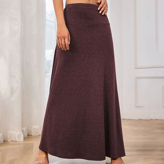 Women's Stylish Summer Fashionable Knitted Solid Skirts