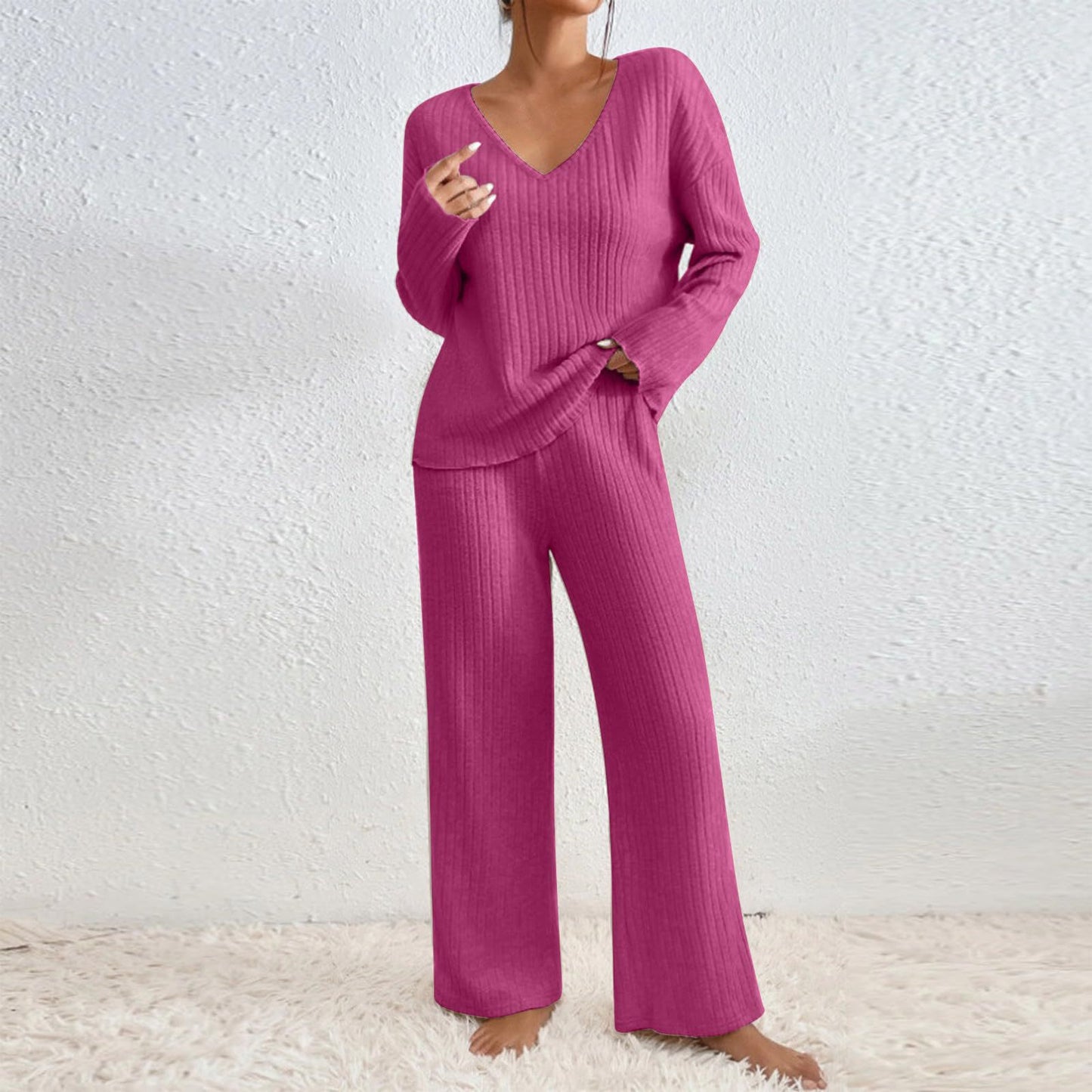 Women's Two-piece Fashion Casual Straight Loose Temperament Suits