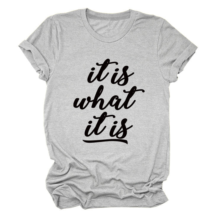 Women's Trendy Lettered Casual Sleeve T-shirt Shorts
