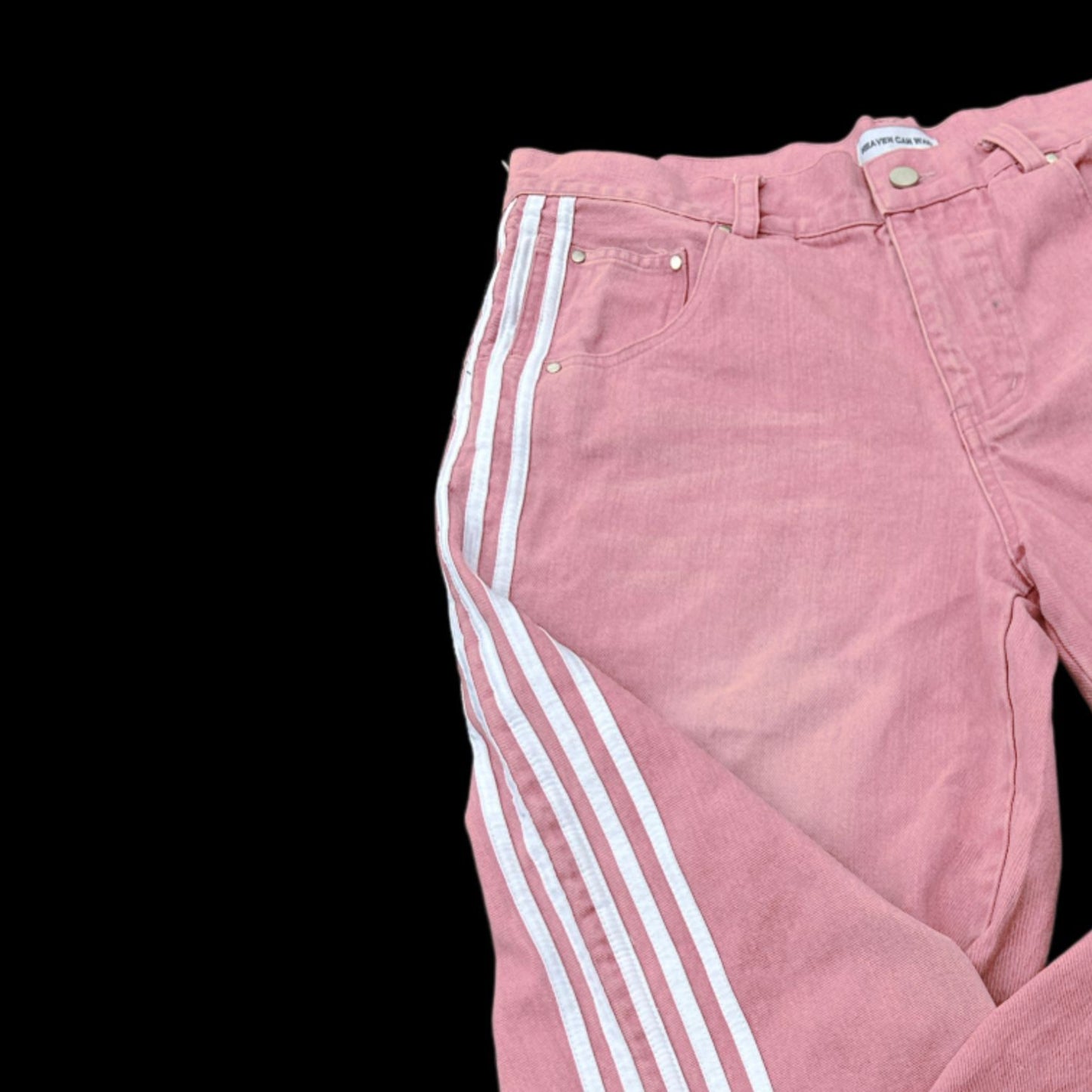 Retro Street Striped Casual Wide Leg Jeans