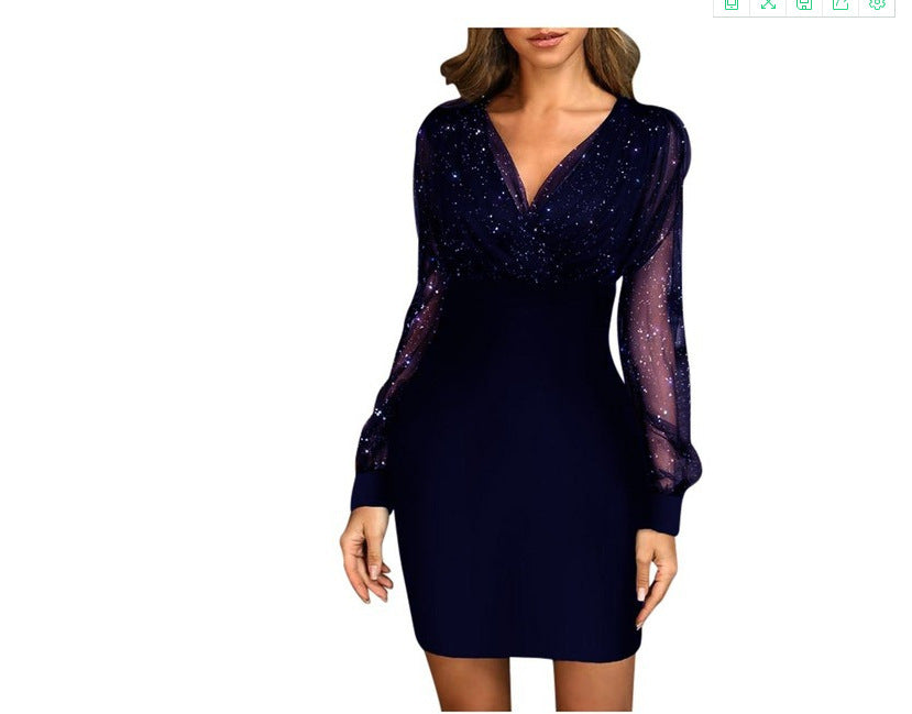 Women's Comfortable Mesh Stitching Sexy Dress Dresses