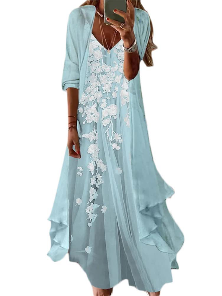 Women's Summer Print Holiday Suspender Dress Outerwear Dresses