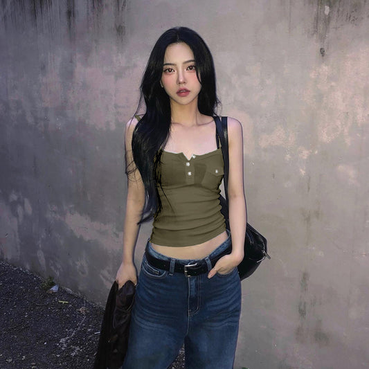 Tooling Style Pocket Half Open Basic Tops