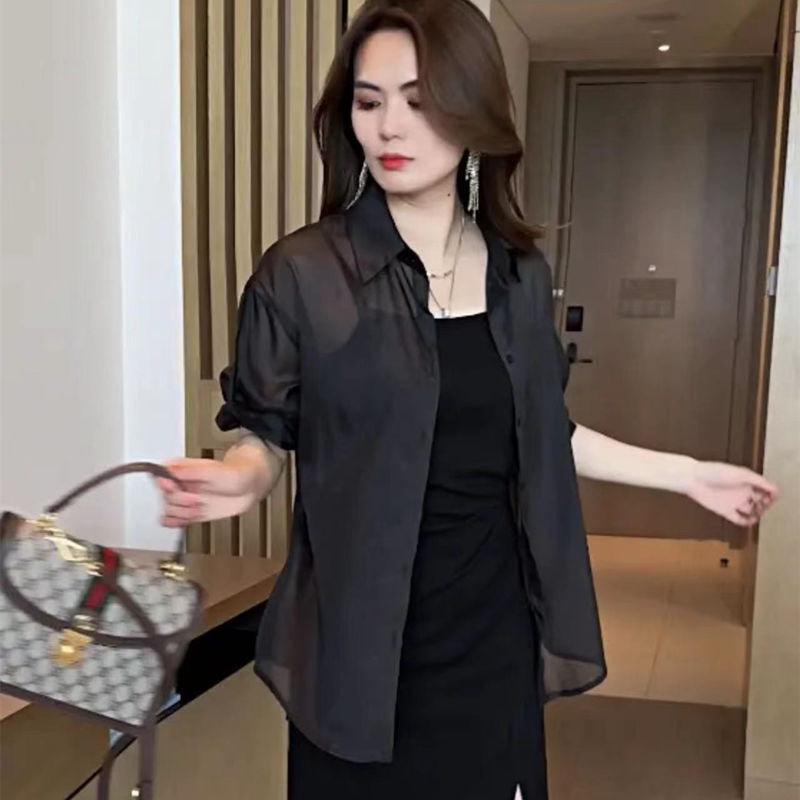 Women's Summer Niche Design Sun Protection Shirt Blouses