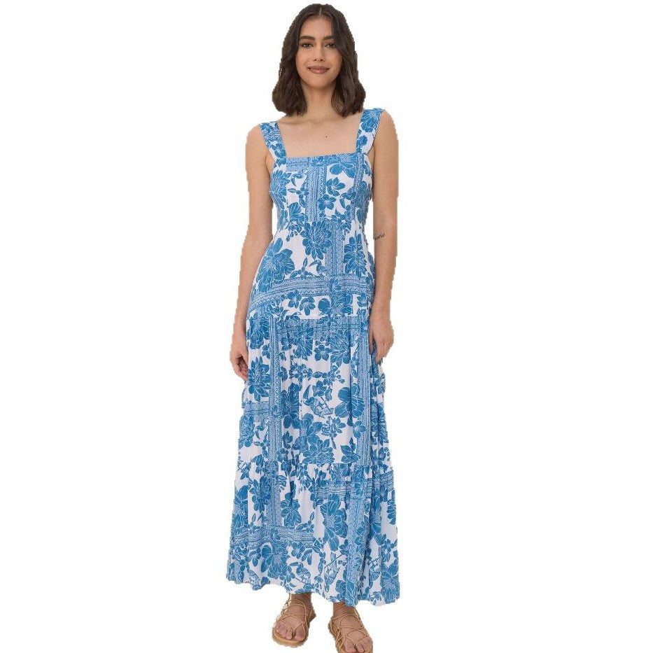 Women's Summer Beach Sleeveless Hot Printed Long Dresses