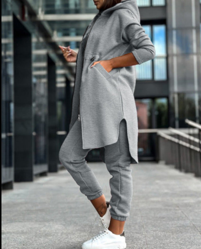 Women's Comfortable Fashion Casual Fleece Hooded Suits