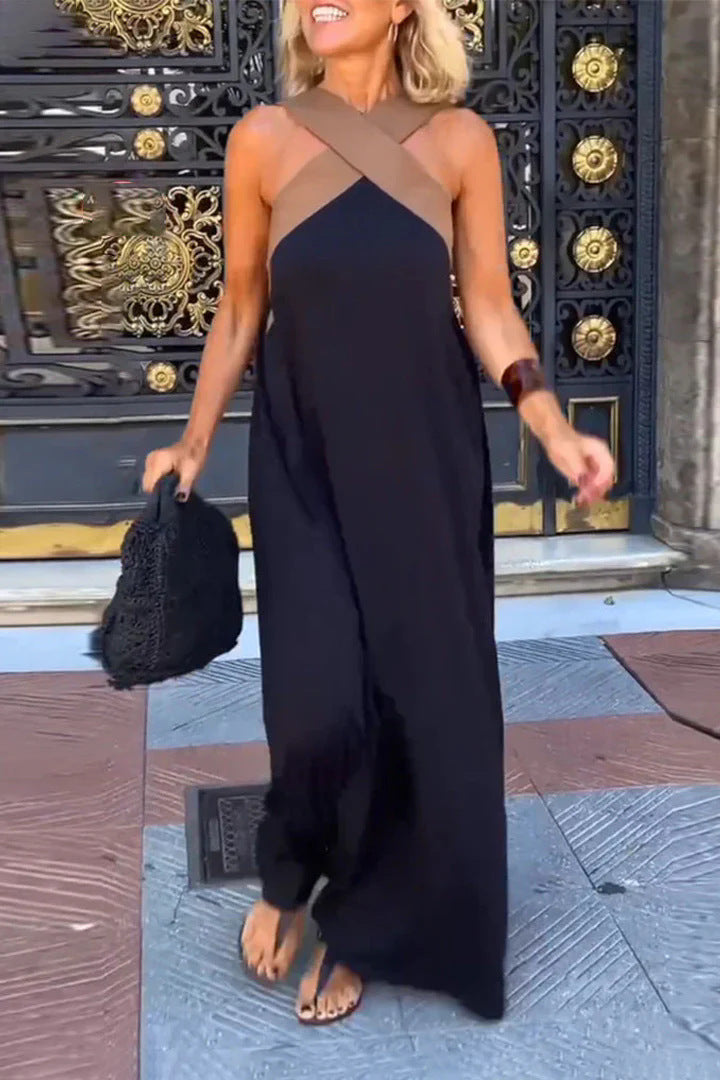 Women's Summer Long Cross Sexy Beauty Back Dresses