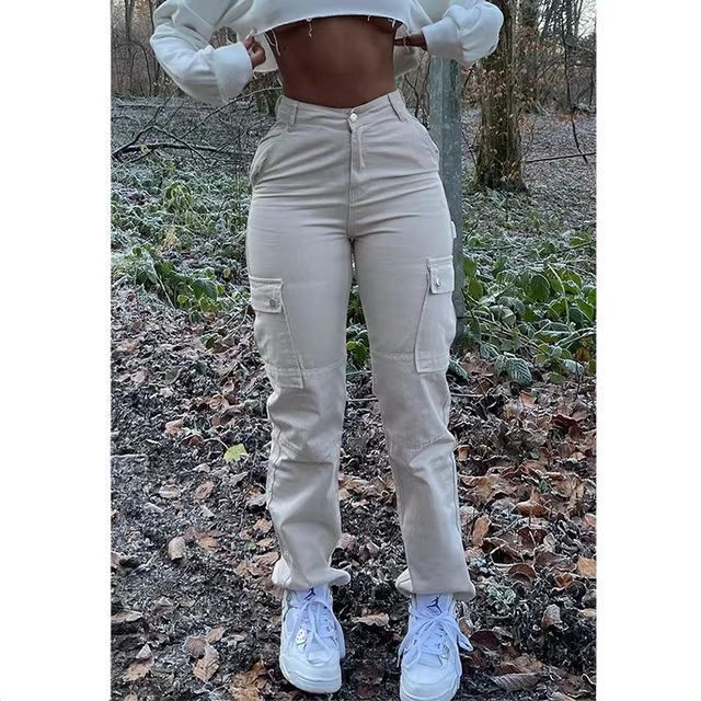 Solid Color Casual Trendy Wild Hip Jeans
