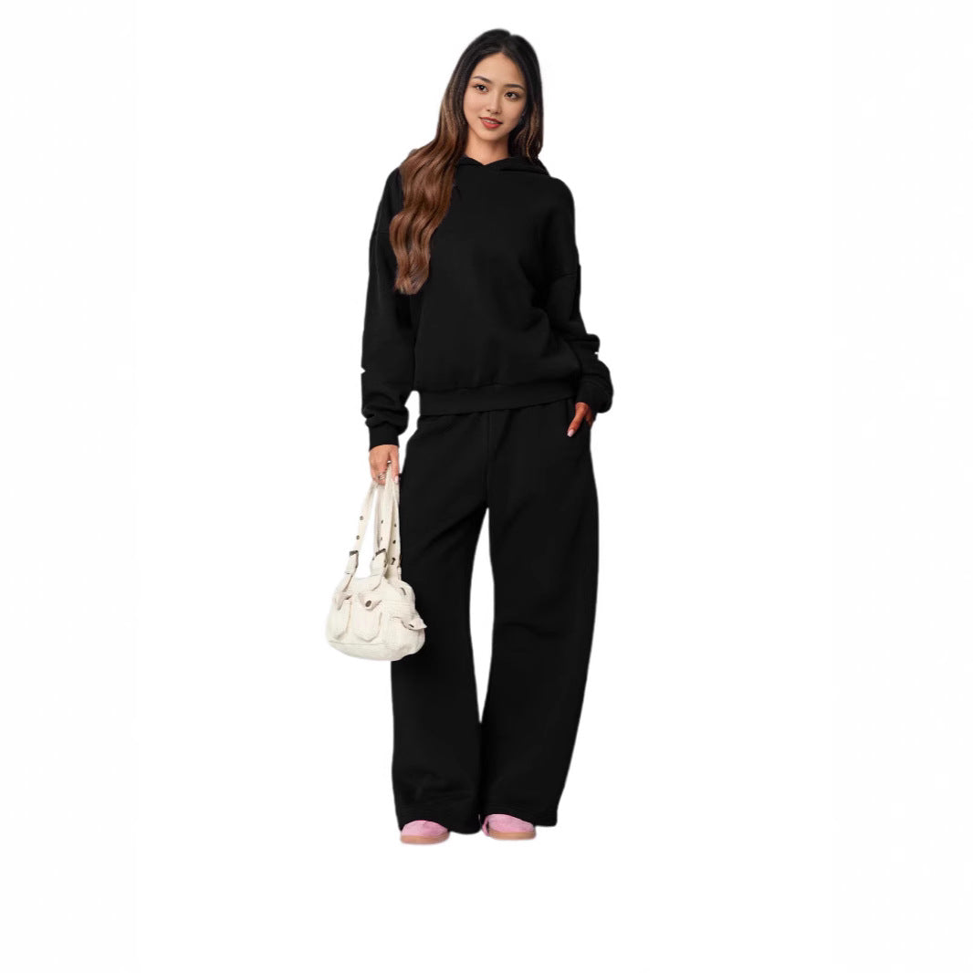 Women's Sports Leisure Hooded Loose Bow Printed Sweaters