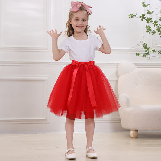 Women's & Children's & Tulle Pettiskirt Flower Dress Skirts