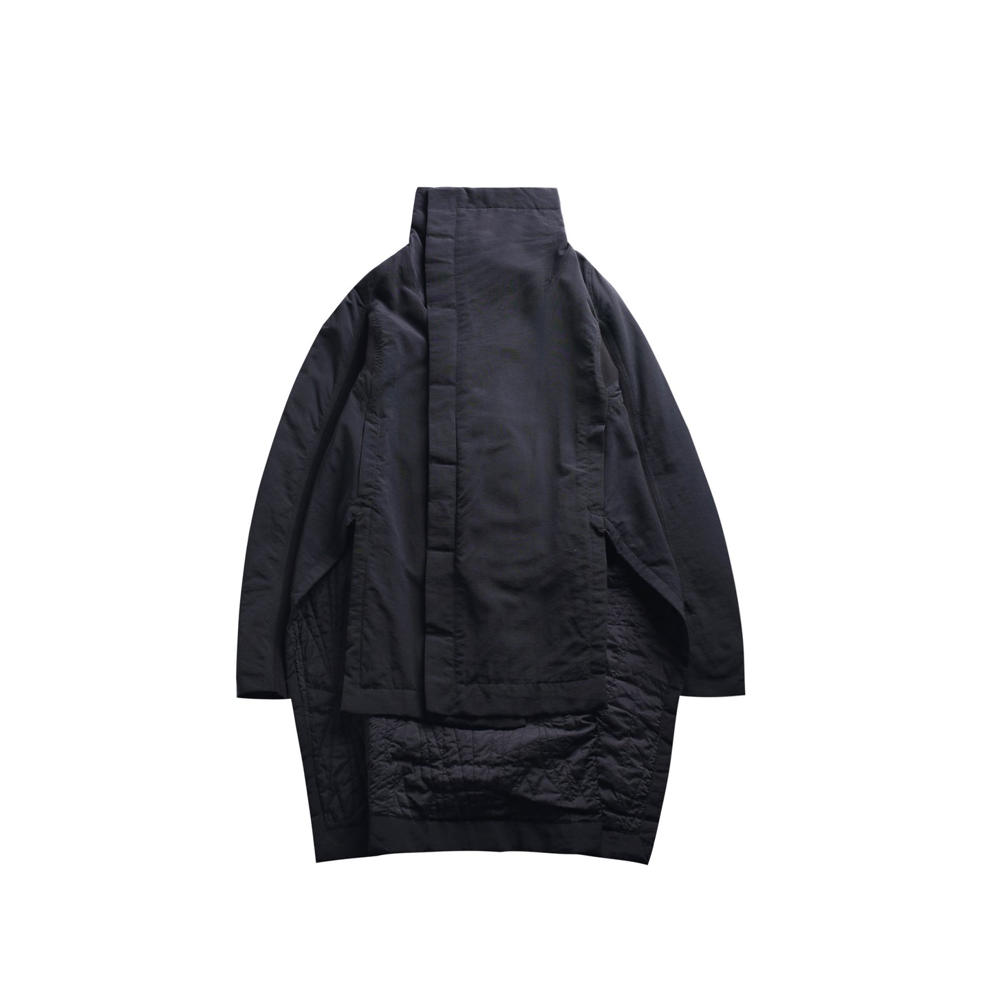 Women's Cool Dark Style Irregular Winter Turtleneck Thin Coats