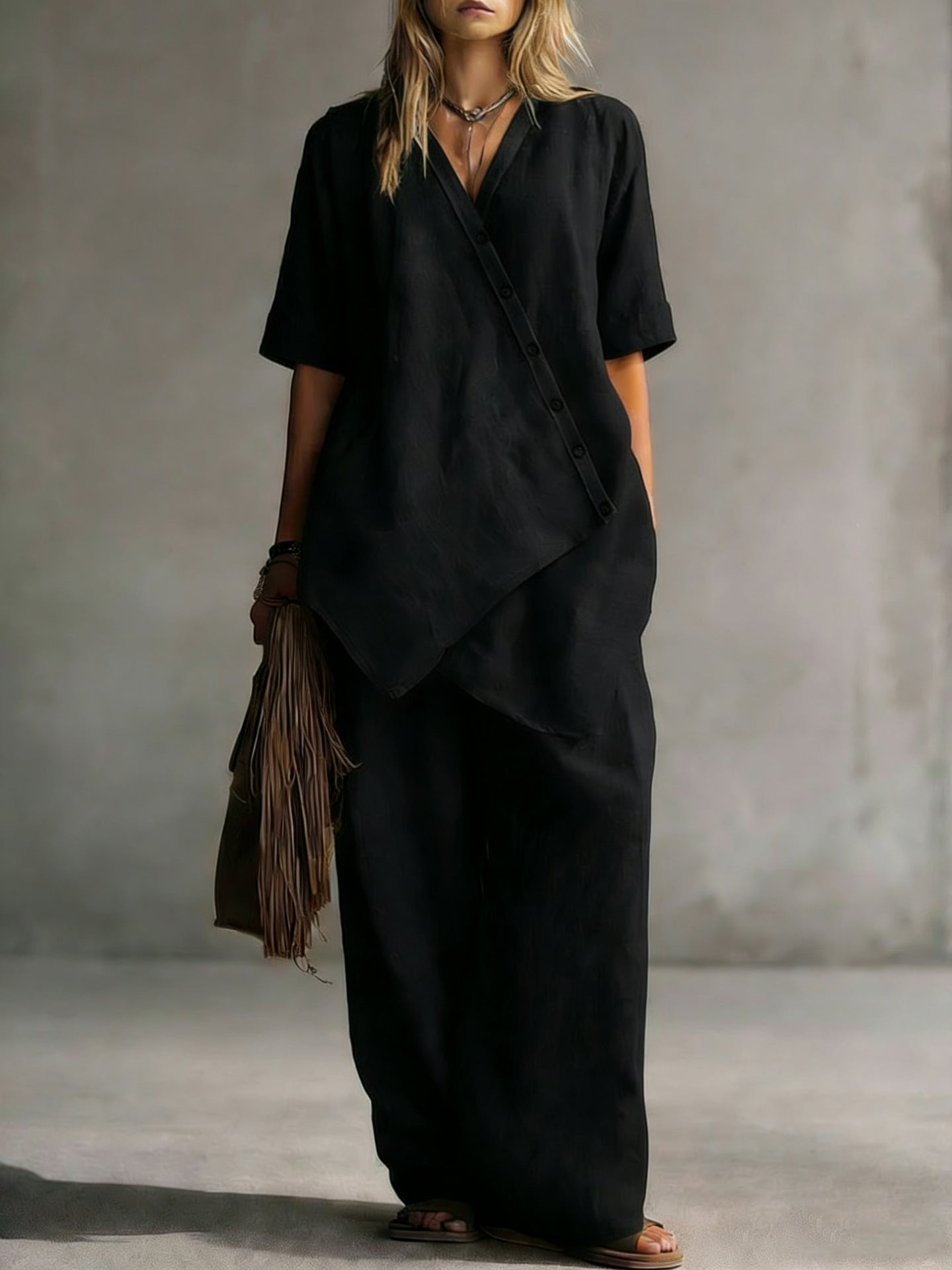 Women's Irregular Shirt Loose Sleeve For Fashion Casual Suit