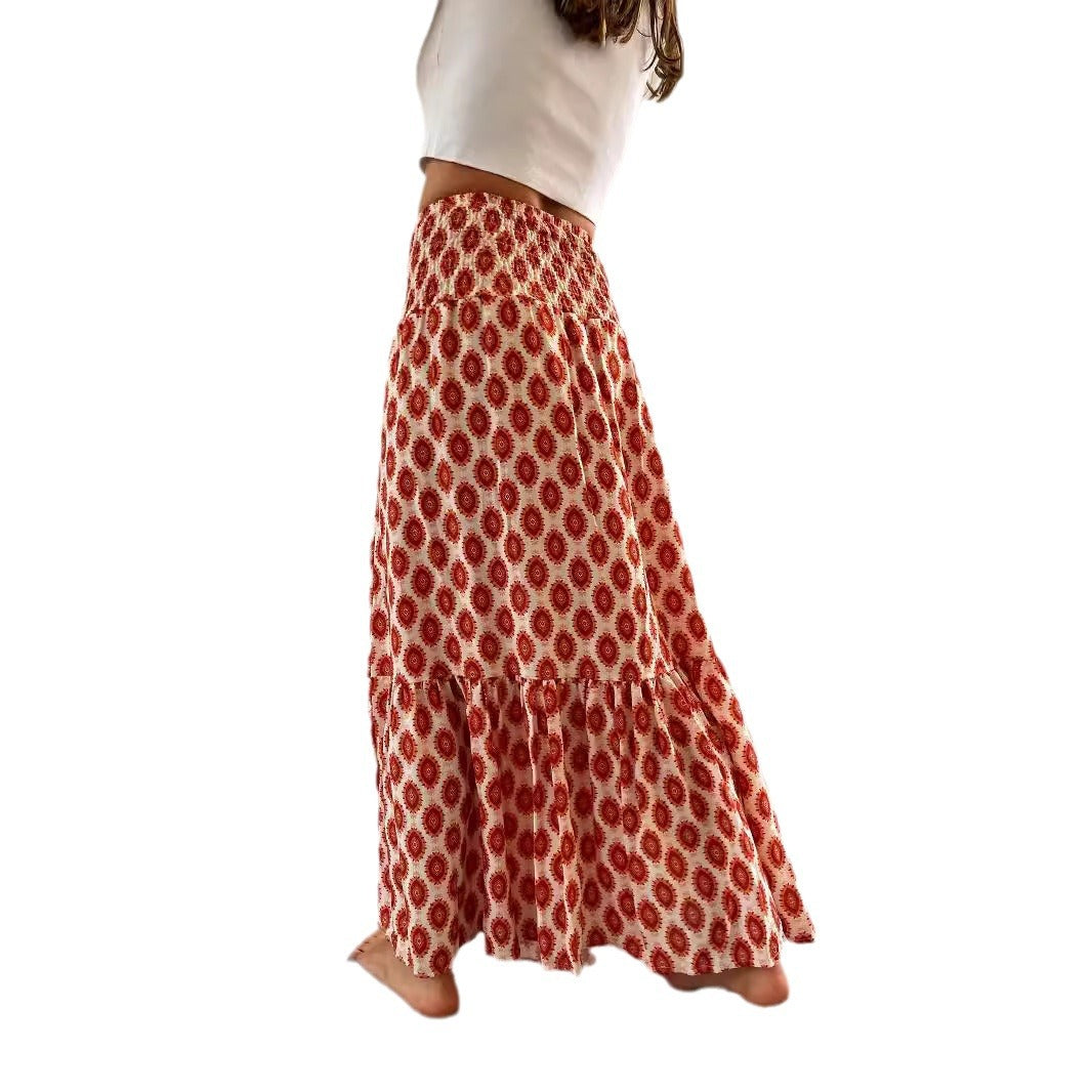 Women's Versatile With Pleated Big Hem Skirts