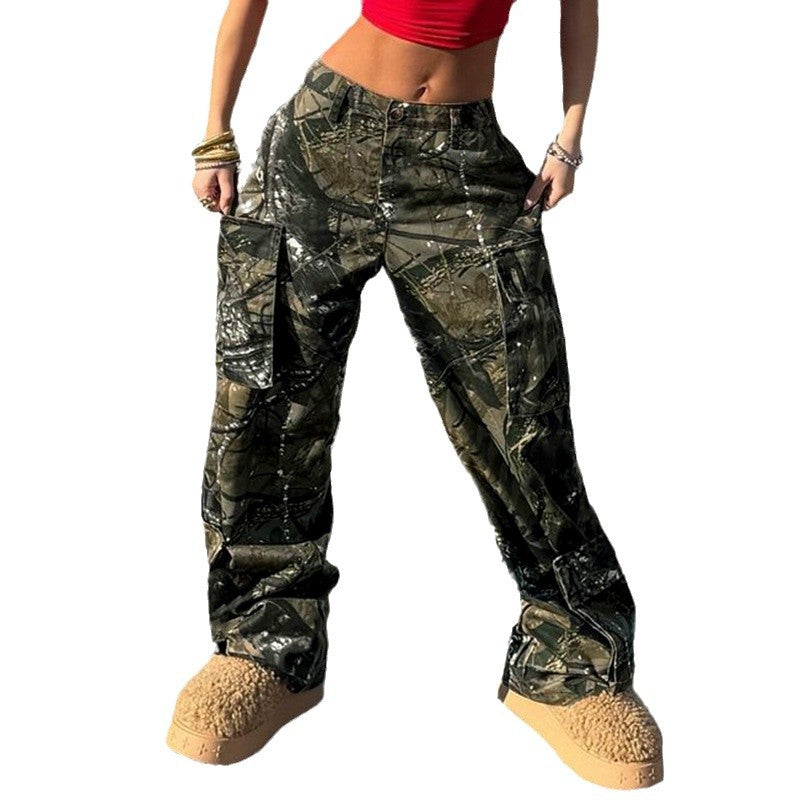American Style Camouflage Loose Hot Street Cool Jeans