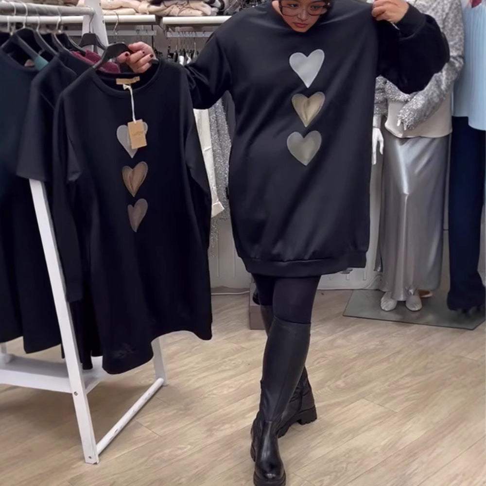 Women's Fashionable Round Neck Long Sleeve Casual Clothing