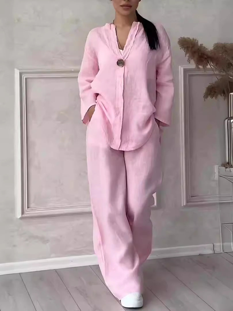 Women's Fashion Wear Comfortable Loose Wide Leg Casual Suits