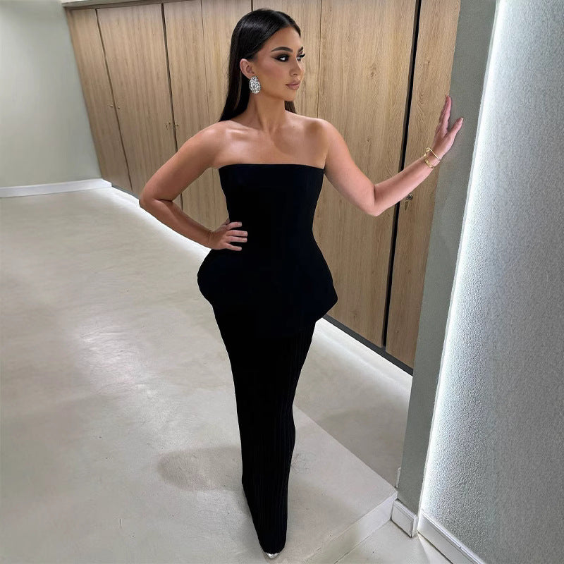 Casual Cool Glamorous Temperament Tube Pleated Suits