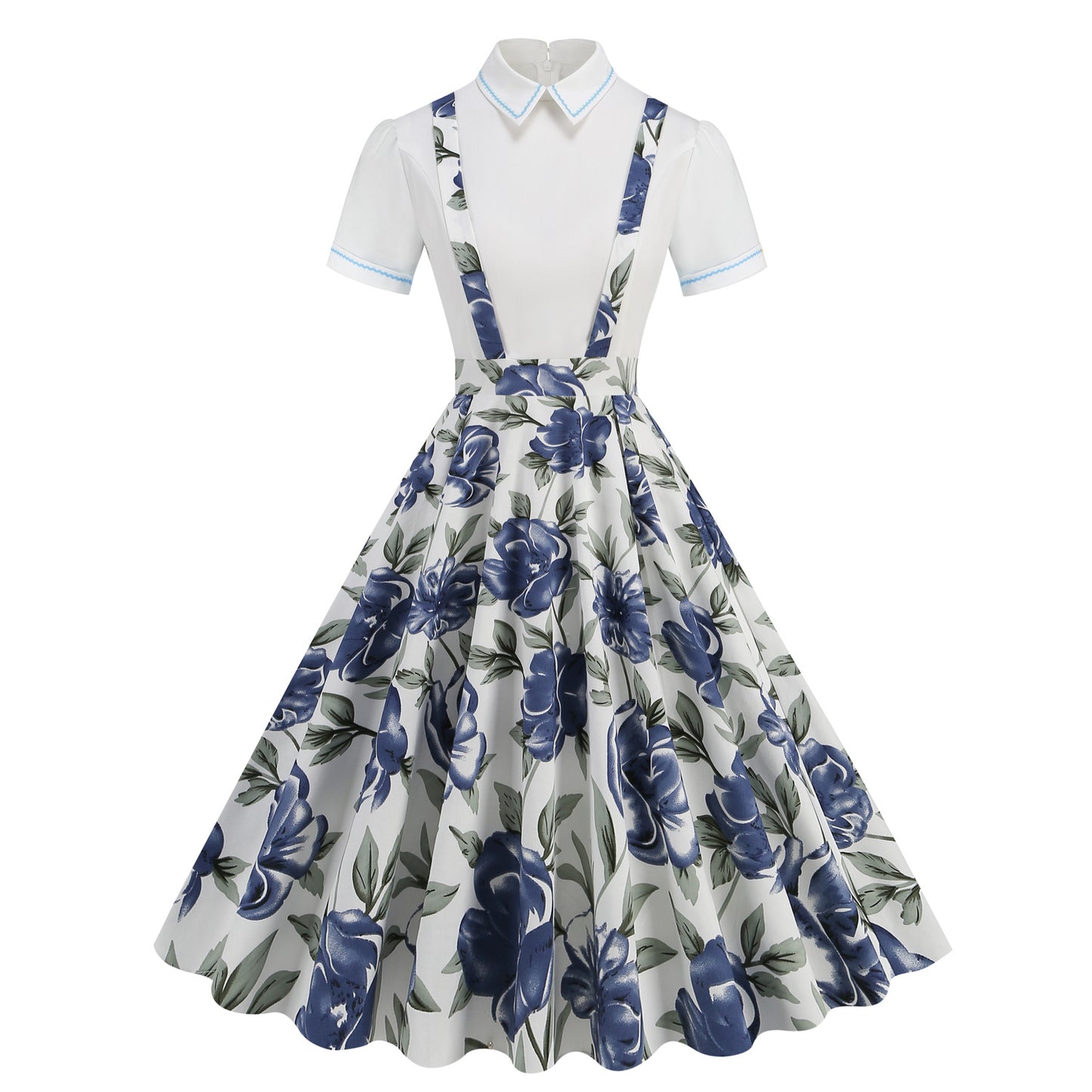 Women's Elegant College Polka Dot Graphy Large Swing Dress Dresses