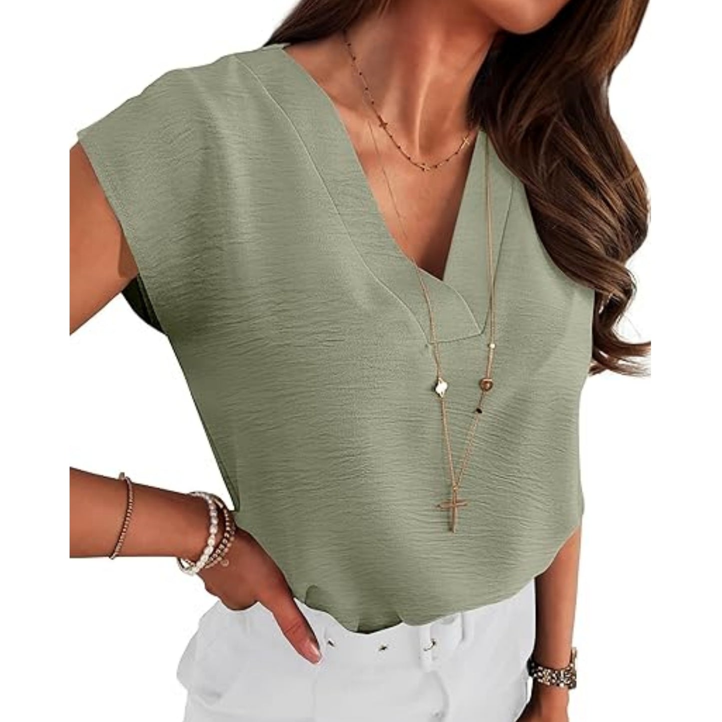 Women's Temperament Shirt Sleeve Pullover Sleeveless Blouses