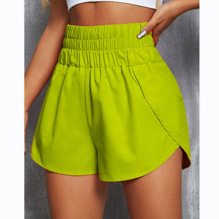 Women's High Waist Elastic Loose Sports Leisure Shorts