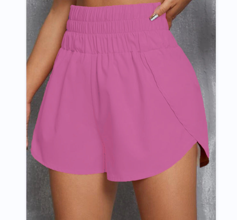 Women's High Waist Elastic Loose Sports Leisure Shorts