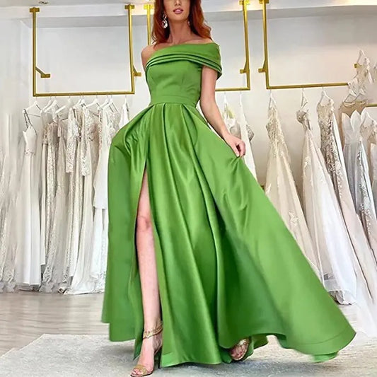 Dress Birthday Banquet Pettiskirt Green High Evening Dresses