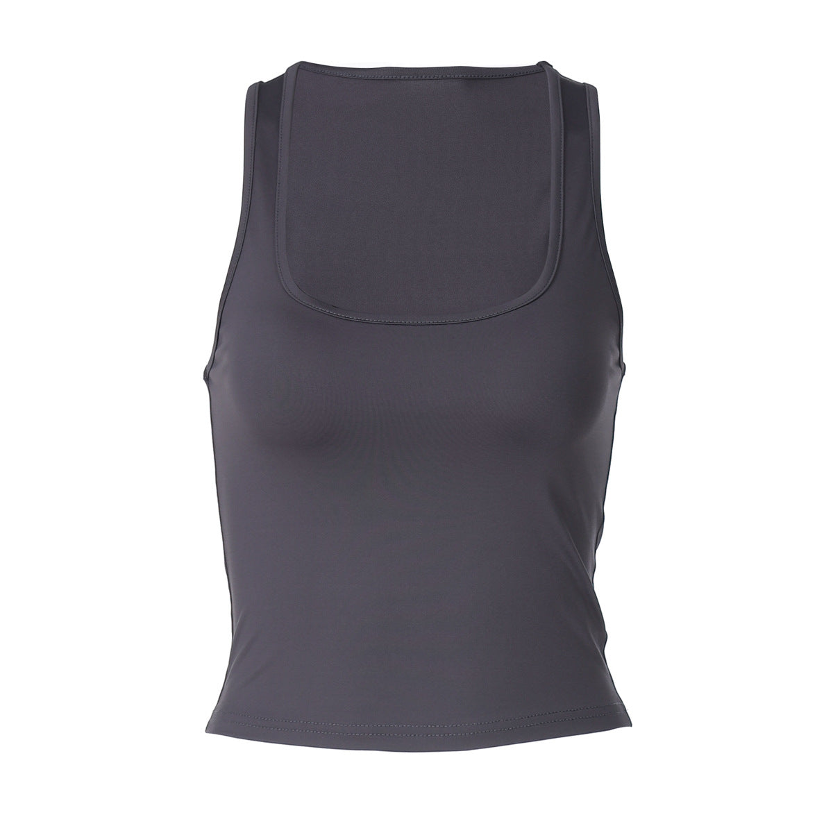 Women's Hot Solid Color Sleeveless Square Collar Inner Wear Base Tops