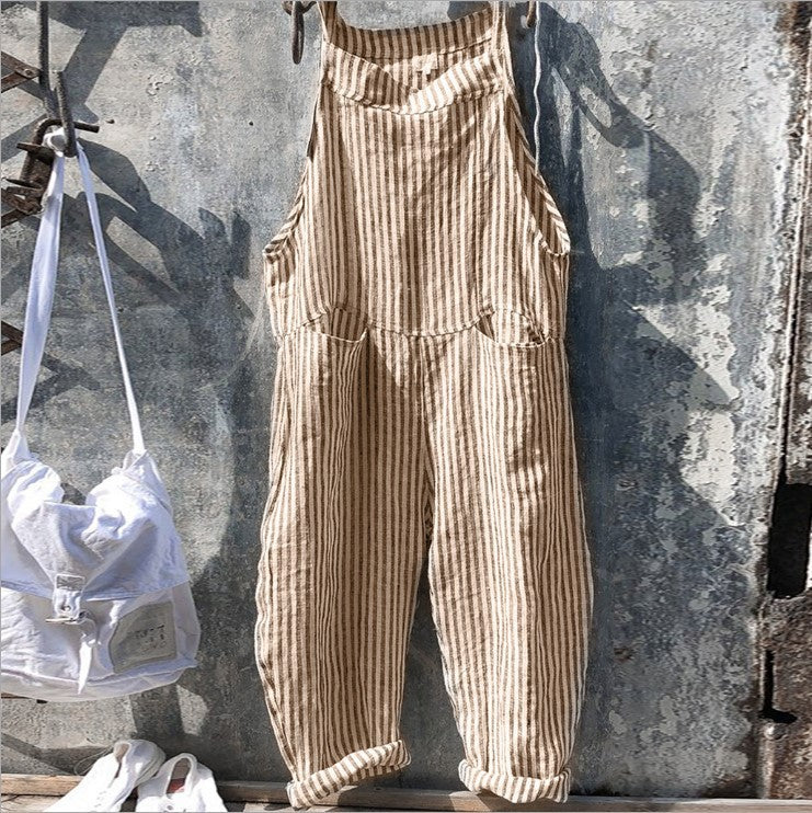 Women's Quality Autumn Casual Cotton Suspender Pants