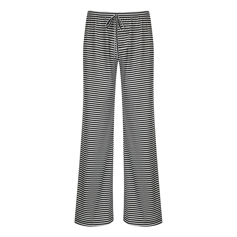 Niche Striped Design Loose Slimming Low Waist Casual Hot Pants