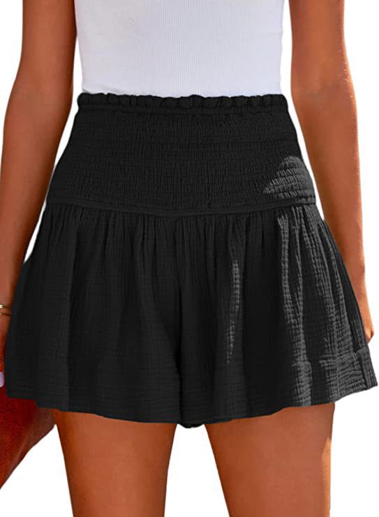 Women's Cotton High Elastic Waist Casual Overseas Shorts