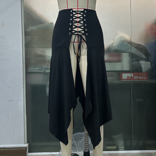 Fashion Classy Halloween Stitching Irregular Umbrella Skirts