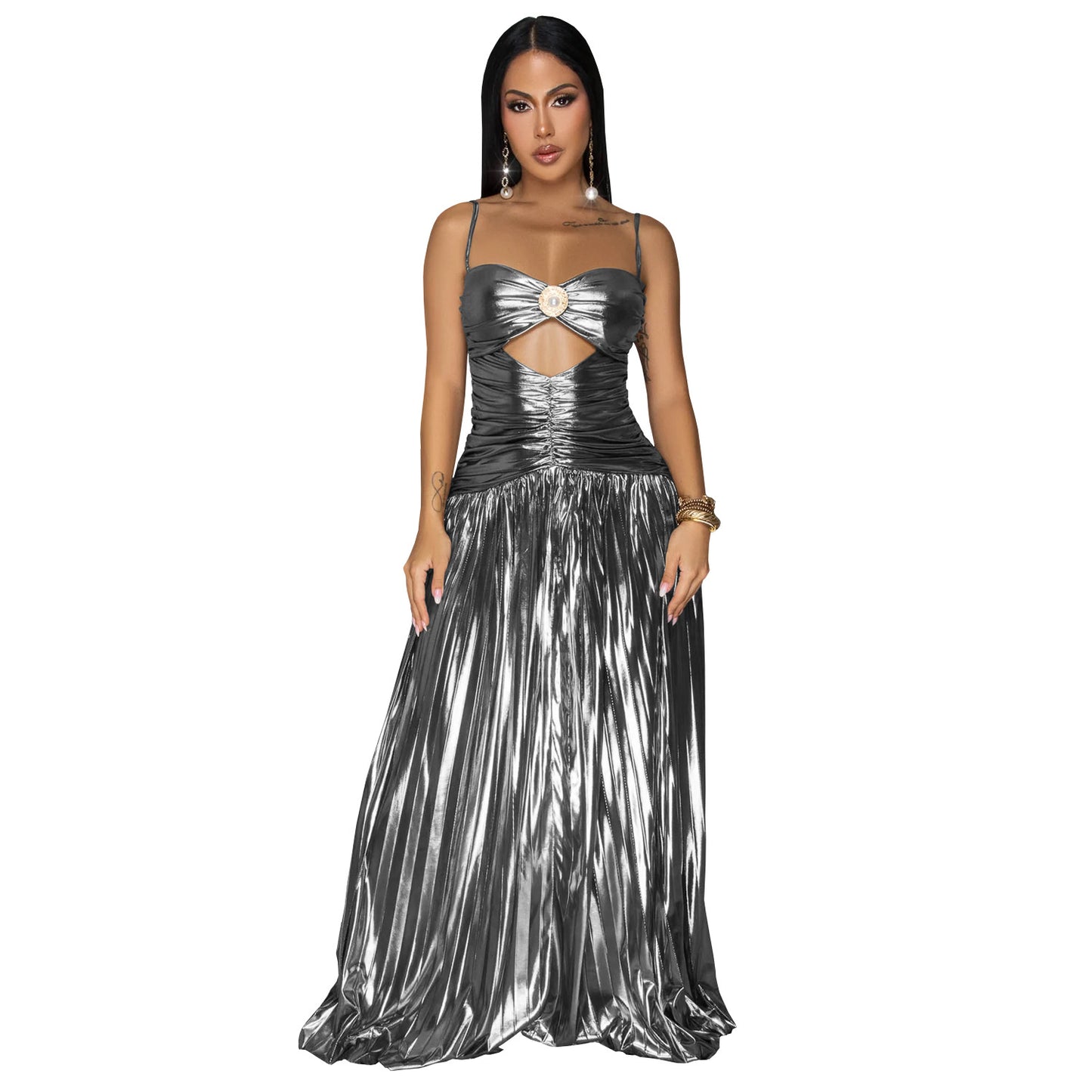 Women's Wear Sexy Sling Elegant Prom Glitter Dresses