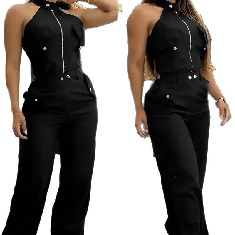 Women's Summer Sexy Halter Working Two-piece Pants