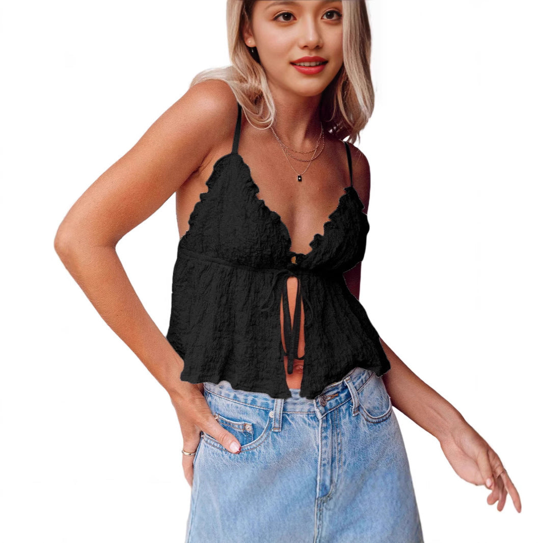 Women's Sexy Suspenders Retractable Shoulder Strap Camisole Tops