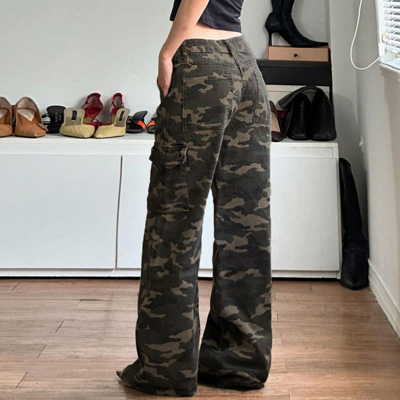 American Style Camouflage Loose Hot Street Cool Jeans
