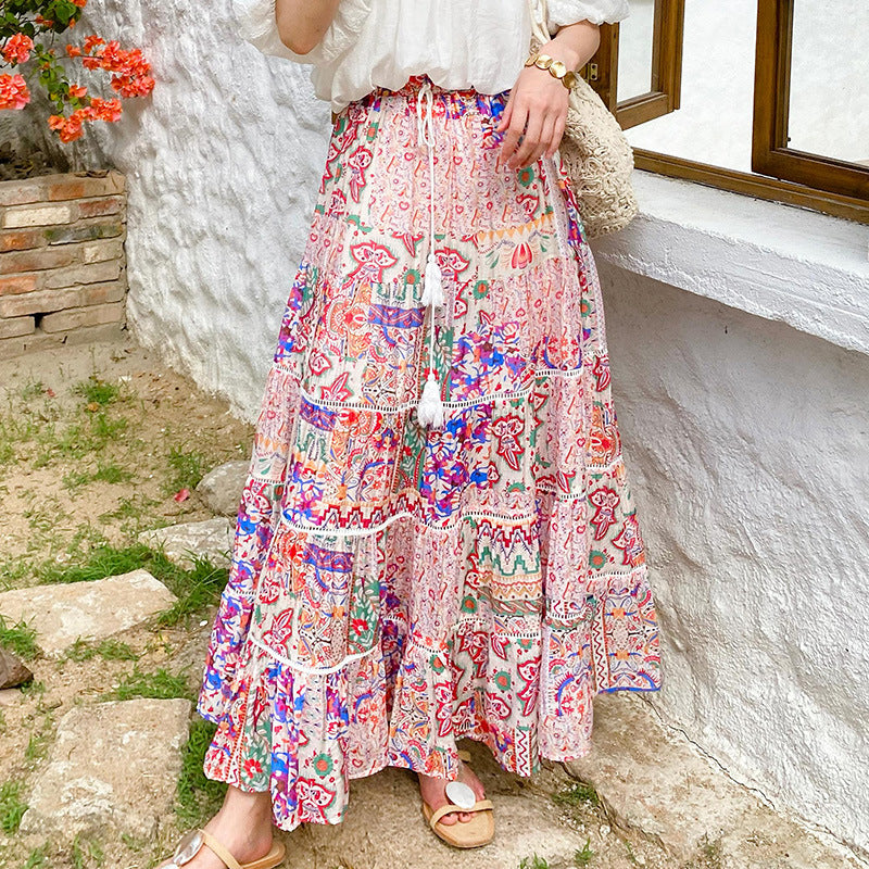 Women's Holiday Female Dress Seaside Beach Swing Skirts