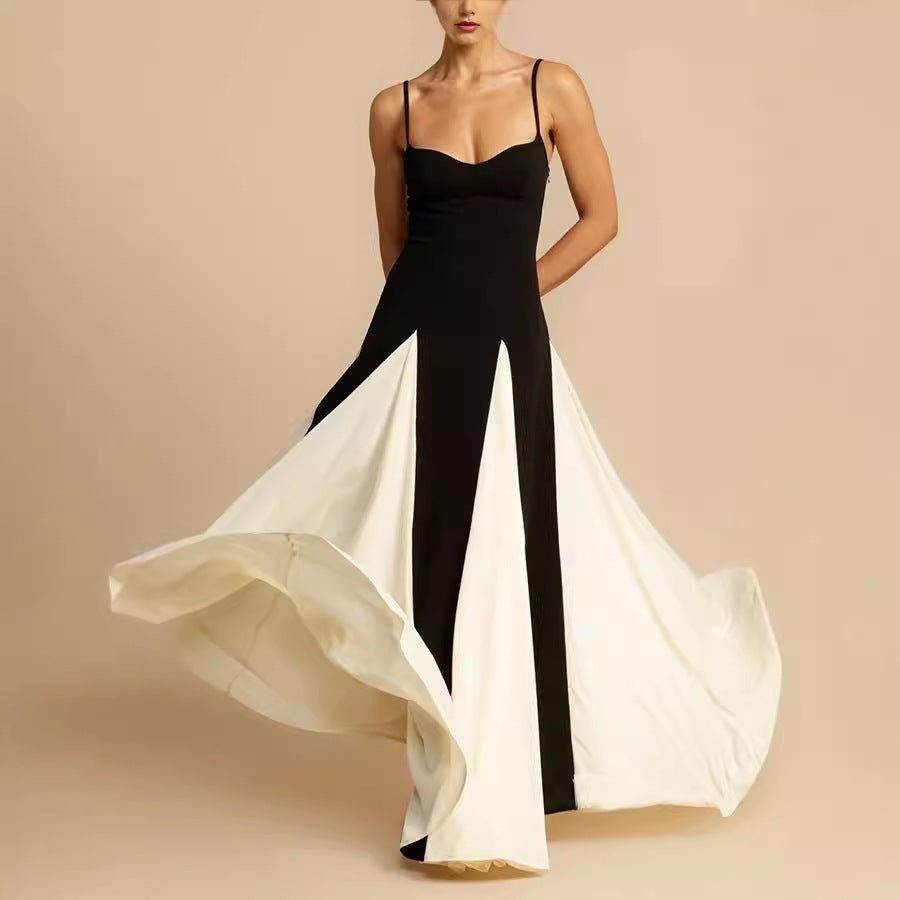 Summer Fashion Elegant Sexy Contrast Colors Dresses