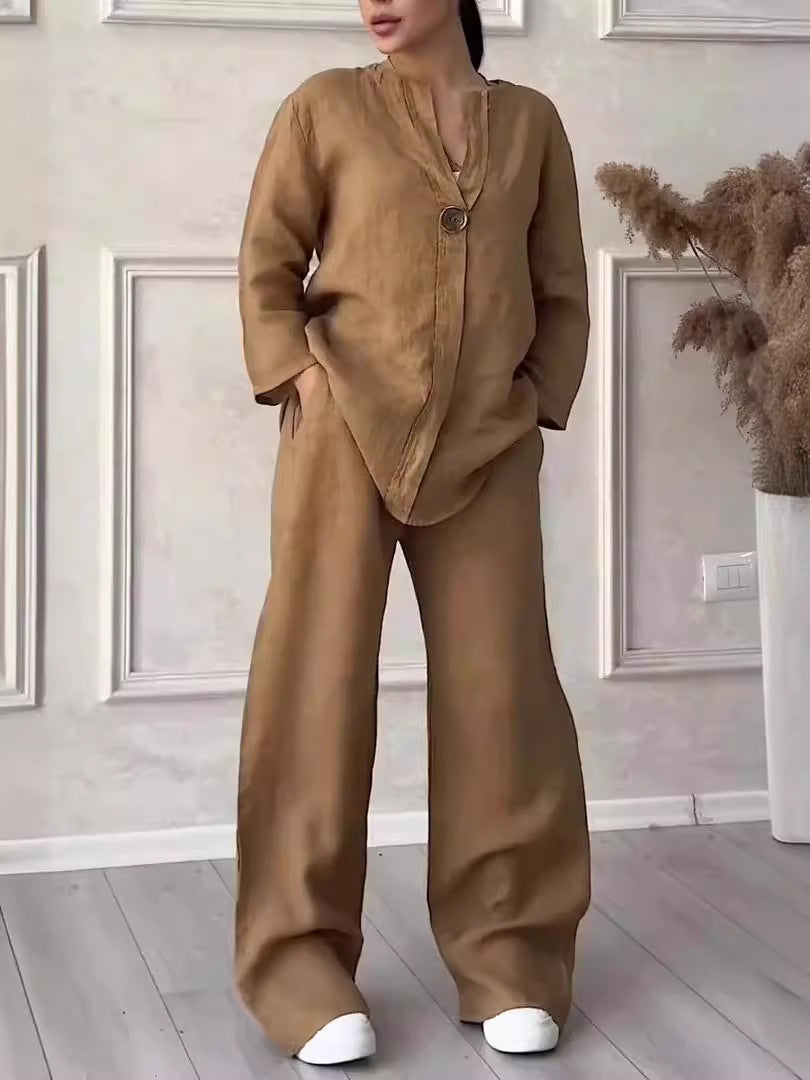 Women's Fashion Wear Comfortable Loose Wide Leg Casual Suits