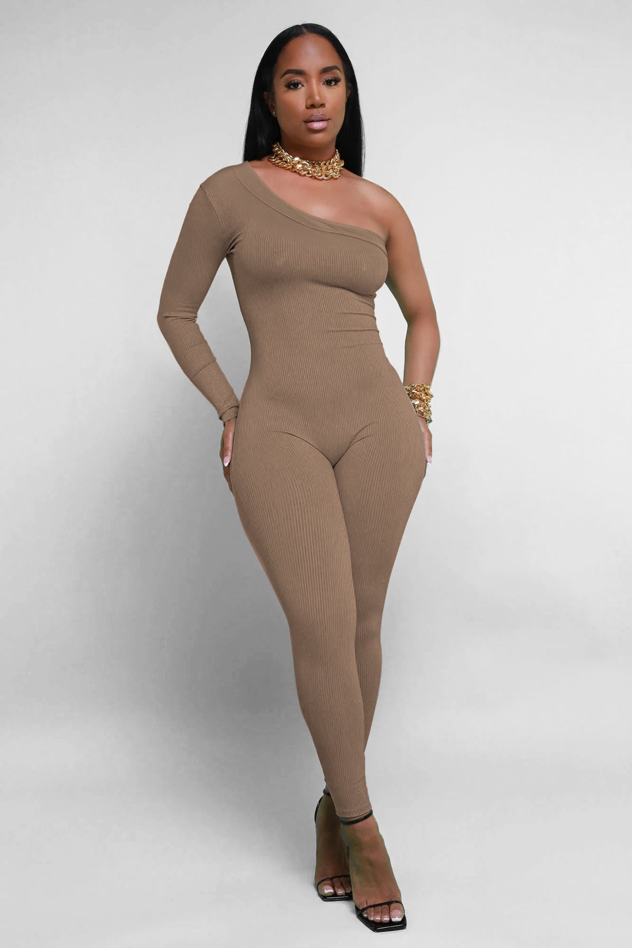 Women's Autumn Oblique Shoulder Comfortable Breathable For Jumpsuits